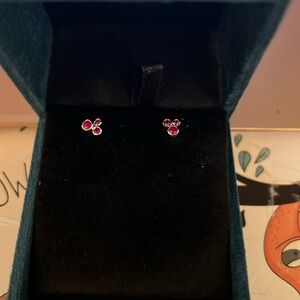 Porter Lyons Organic Trio Threaded Flat back Ruby earrings